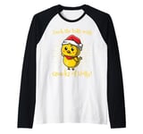 Duck the Halls with Quacks of Holly! funny Christmas Duck Raglan Baseball Tee