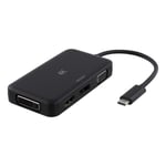 DELTACO Deltaco Usb-c Till Hdmi/dp/dvi/vga-adapter, 4k, Dp Alt Mode, Sva