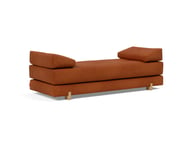 Innovation Living - Sigmund Bäddsoffa Oak/Corduroy Burnt Orange 80x200 från Sleepo