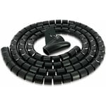 Gaine spirale pour cable electrique 22 mm x 10m – Cable management qualité premium – Goulotte passe cable, gaine tressée, cable protection, gaine