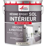 Peinture Sol - Résine Epoxy : Peinture pour Sol salon, cuisine, salle de bains - Effet Miroir - revepoxy deco - 1 kg (jusqu'à 5 m² en 2 couches)