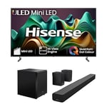 Hisense TV & Soundbar Bundle: 75U6NQTUK TV with Mini-LED Plus the AX5100G 5.1 Channel Soundbar with a total of 340W output, rear speakers, The Perfect Match for the ultimate Audio-Visual Experience