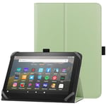 HoYiXi Étui Universel pour 7-8 Pouces Tablette Fire HD 8 2020/2022 & Fire HD 8 Plus 2020/2022 avec Support Folio et Dragonne Housse de Protection pour 7"-8" Samsung Android Tablette - Vert