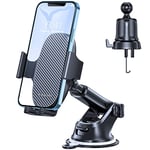 Miracase Car Phone Holder for Cars Dashboard & Windscreen &Air Vent, 3 in 1 Mobile phone Mount Automobile Cradle 360° Rotatable Stand for iPhone 15 Pro Plus Max 14 13 12 11Samsung