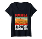 Womens Beware i toot my own Horn Tuba V-Neck T-Shirt