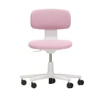 Vitra - Rookie Studio Chair, Fabric Upholstery, Soft Grey Base, Plano 15 Pink/Sierra Grey, Castors Soft, Braked For Hard Floor - Kontorsstolar - Konstantin Grcic - Rosa