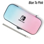 Étui De Tran De Protection Pour Nintendo Switch,Design De Document Nickel É,Rangement,De,Accessoires De Jeu - Type Blue To Pink