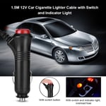 12V Car Cigarette Lighter Charger DC 12V 5.5x 2.1mm Plug Adapter Cable Cord W/ S