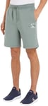 Calvin Klein Jeans Men's Monologo Drawstring Sweat Shorts, Grey (Slate Gray), XXL