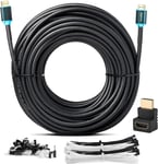 Cable 20M Hdmi 2.0 A Haut Debit Avec Ethernet,30 Awg,Supportent Totalement Les Canaux 3D 4Kx2K /60Hz Et Le Canal De Retour Audio-Cable Ultra Hd 20Metre-Male Amale