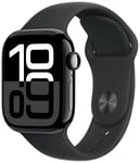 Apple Watch Series 10 GPS 42mm Jet Black Sport Band - S/M Small