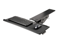 StarTech.com Under Desk Keyboard Tray, Full Motion & Height Adjustable Keyboard and Mouse Tray, 10 x 26 Platform, Ergonomic Sliding Computer Keyboard Holder with Mouse Pad & Wrist Rest - Desk Mount Keyboard Tray - Tastatur-/musebrett - monterbar under skrivebord - svart