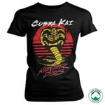 Hybris Cobra Kai Never Dies Organic Girly Tee (Black,XL)