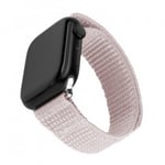 Fast nylonrem för smartklocka, Apple Watch 42 / 44 / 45 / 46 / 49 mm, rosé guld