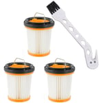 3-Pack HQRP Detachable Dust Cup Filter for Shark ION W1 S87 Hand Vacuum XHFWV200