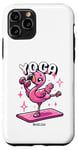 Coque pour iPhone 11 Pro Yoga Drôle Flamingo Mignon Fitness Entraînement Femmes Gym