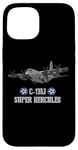 Coque pour iPhone 15 Avion de transport militaire américain C-130J