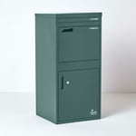 SMART PARCEL BOX - Boîte aux lettres / colis Extra-Large Vert à accès frontal et arrière en acier - Vert