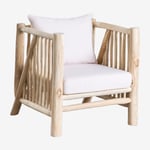 Fauteuil De Jardin En Bois De Teck Narel Marron Bois Naturel