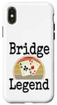 Coque pour iPhone X/XS Funny Bridge Legend Jeu de cartes gagnant une soirée de jeu pour papa