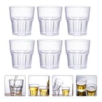 6Pcs bourbon glasses Acrylic Whisky Cups Chic Safe Nice Beer Mugs Unbreakable