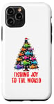 iPhone 11 Pro Fishing Joy To The World Fish Christmas Tree Case