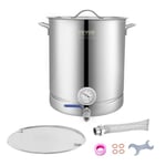 Cuve de Brassage 60,6 L-VEVOR -Acier Inoxydable Cuve Fermentation Bière Fond de Pot à Trois Couches Kit de Brassage