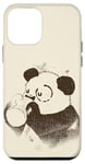 Coque pour iPhone 12 mini Boire un café noir amusant avec Panda No More Eye Circles