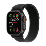 Apple Watch Ultra 2 49mm Svart Titan med Svart Trail Loop - M/L