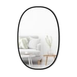 Umbra Hub Arched 24 x 36" Wall Mirror With Rubber Frame, Modern Room Decor for Entryways, Washrooms, Living Rooms and More, Black