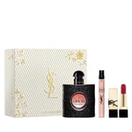 Gift Set Black Opium Eau De Parfum 50 Ml + 10 Ml + Mini Rouge Pur Couture Rouge Muse - Gift Set For Her - For Woman - Gift Set - YSL