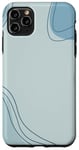 Coque pour iPhone 11 Pro Max Couleur neutre minimaliste bleu clair sarcelle et turquoise