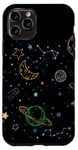 iPhone 11 Pro Night Sky - Phases Moon - Dreamy Moon - Cool Moon and Stars Case