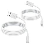 2 Pack Apple MFi Certified iPhone Charger Cable 2m, Apple Lightning to USB Cable Cord 2 metres Fast Charging Apple Phone Long Cables