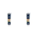 Bostik Joint Acryl Parquet et Sols Stratifié – Colle Mastic Acrylique – Compatible Tous Vernis – Sans Solvant – Couleur : Chêne Clair, Cartouche 300 ml (Lot de 2)