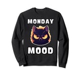 Start Your Week Right: Angry Cat Monday Mood Design Sweatshirt