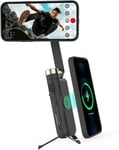 S1 Smartphone Nacelle de stabilisation pour iPhone Android Vlog Youtuber Trépied AI Tracking Selfie Powerbank Support de Téléphone Accessoire de Voyage ¿Explorer Kit¿Noir¿