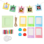 Instant Film Camera Photo Frame Set 3in Colorful Paper Picture Frames With Clip