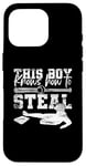 Coque pour iPhone 16 Pro Batteur Baseball Garçon Battant Enfant