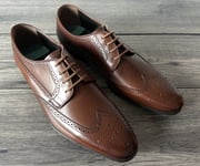 PAUL SMITH MAINLINE LEATHER OXFORD BROGUES SHOES UK SIZE 8 MADE IN ITALY BNIB