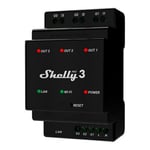 DIN Rail Smart Switch Shelly Pro 3 with dry contacts, 3 channels