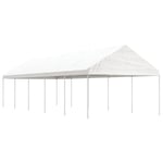 vidaXL Paviljong med tak vit 11,15x4,08x3,22 m polyeten Vit