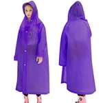 Skyzone Kids Rain Coat pour Garçons Filles, Manteau de Pluie Portable EVA avec Capuche, Poncho de Pluie Réutilisable pour Enfants pour Voyage Escalade Camping Randonnée Cyclisme