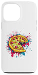 Coque pour iPhone 13 Pro Max Tranche de pizza colorée Explosion Art Fun