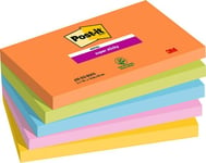 Super Sticky Notes Post-It Boost, 76 X 127 Mm, Pakke A 5 Stk. Med 90 Ark