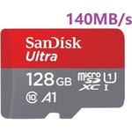 Sandisk ultra Micro SD SDXC 128Go 128GB 128g TF carte 140MB/S Classe 10 U1 A1 Adaptateur SD inclus