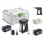 C 18-Basic Perceuse-visseuse sans fil 18 v 45 Nm Brushless + 1x batterie 5,0 Ah + Systainer - sans chargeur - Festool