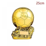 Sencu Europeisk fotboll Golden Ball Trophy Souvenir Fotbollstävlingspris Fans Present [DB] 25CM