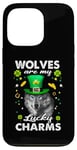 iPhone 13 Pro Wolves Are My Lucky Charms St Patricks Day Irish Wolf Case