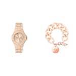 ICE-WATCH - Ice Generation Nude - Montre Rose pour Femme avec Bracelet en Silicone - 019149 (Small) + Ice - Jewellery - Chain Bracelet - Nude - Rose-Gold